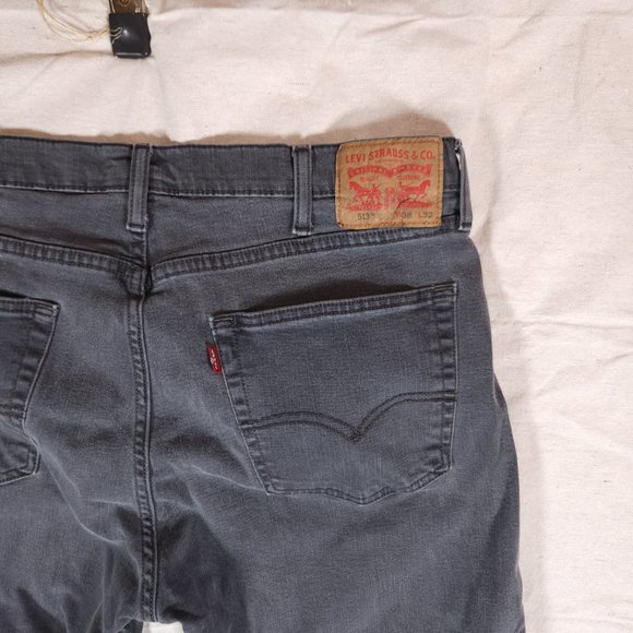 Levis 513 Jeans Mens Label Size 38x32 (~31) Slim Straight Denim Pants Casual - Picture 10 of 16